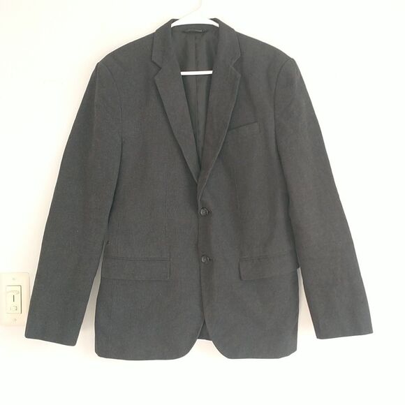 Banana Republic Blazer Men 40 Gray Tailored Fit Cotton SportCoat 2Buttons 42x28" - Picture 2 of 16